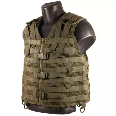 Gilet Veste Tactique Classique Molle Miltec - Olive