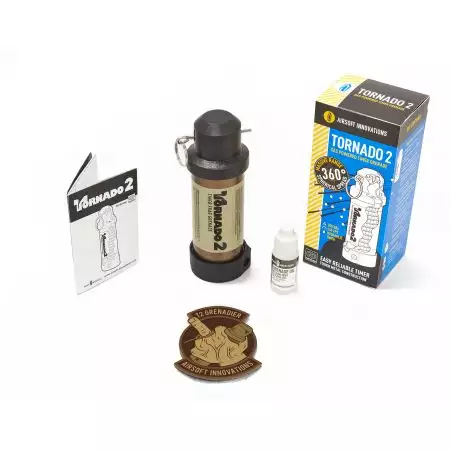 Grenade Impact 360&deg; Tornado 2 Gaz 200 Billes Airsoft Innovation - Tan
