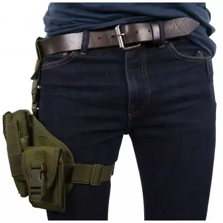 Holster De Cuisse - Leg Panel Molle - Droitier S&T - Olive