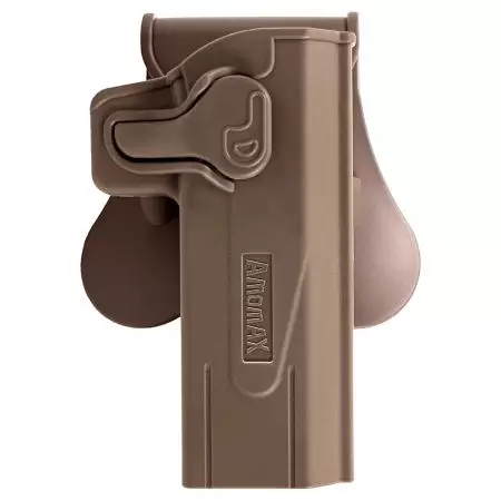 Holster Droitier Rigide CQC Répliques Type Hi Capa Amomax - Tan