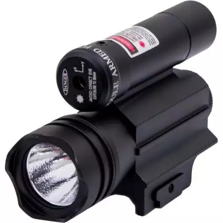 Lampe Tactique LED + Laser JS Tactical - Noir