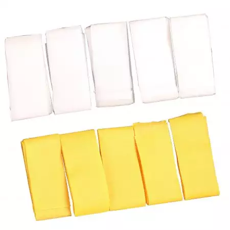 Lot 10 Brassards Team Patch - Blanc & Jaune - Invader Gear