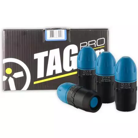 Lot 10 Grenades à Poudre 40mm MK2 Paladin TAGinn - Bleu