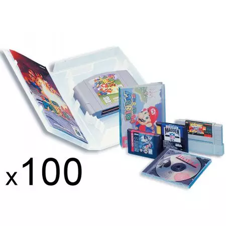 Lot 100 Boitiers Universal Game Case - Super SNES / Nintendo / 64 / Sega MegaDrive