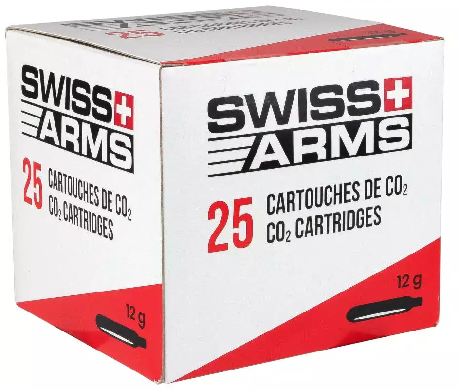 Lot 25 Cartouches de CO2 Swiss Arms