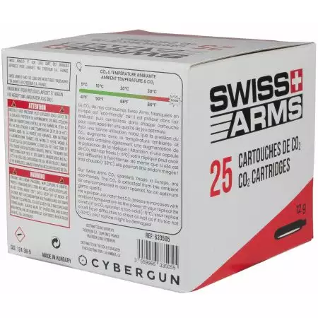 Lot 25 Cartouches de CO2 Swiss Arms