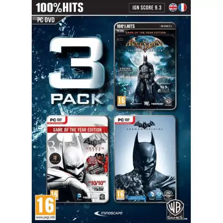 Lot 3 jeux Pc - Batman Arkham Asylum + Arkham City + Arkham Origins