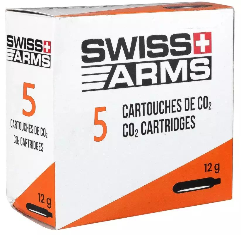 Airsoft BOITE Cartouches lot de 10 CO2 SWISS ARMS 12g neuf en stock  3559966335109