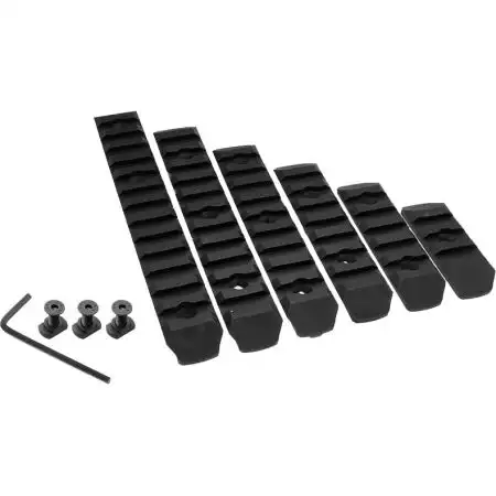 Lot 6 Rails Picatinny Garde-Main M-Lok BO Manufacture - Noir