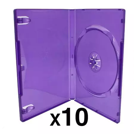 Lot de 10 Boitier Violet Transparent CD / DVD / Jeu Video Kinect Xbox 360 - XR00010TPK_36_1