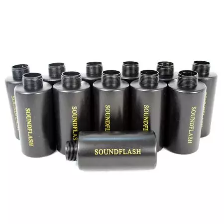 Lot de 12 Coques Type Cylindre Sound Flash Grenade Co2 APS - Noir