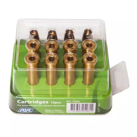 Lot de 12 Douilles Cartouche 6mm Dan Wesson Full Metal Lourde - Gold