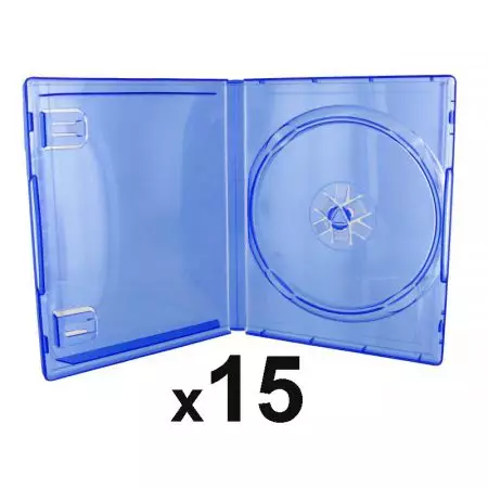 Lot de 15 Boitiers Bleu Transparent Pour Jeu Sony PS4 - PS4_104