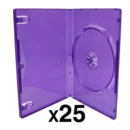 Lot de 25 Boitier Violet Transparent CD / DVD / Jeu Video Kinect Xbox 360 - XR00010TPK_36_1