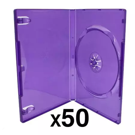 Lot de 50 Boitier Violet Transparent CD / DVD / Jeu Video Kinect Xbox 360 - XR00010TPK_36_1