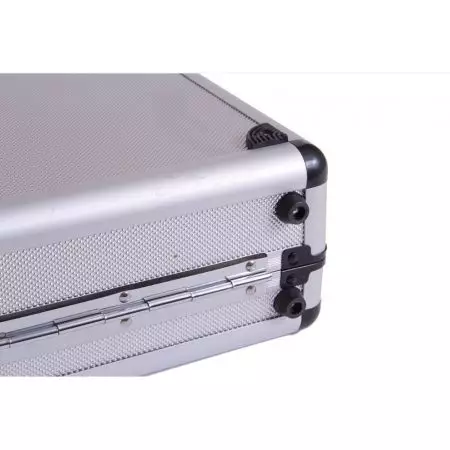 Mallette Aluminium 110x36x11cm avec Mousse & 4 Serrures - Silver