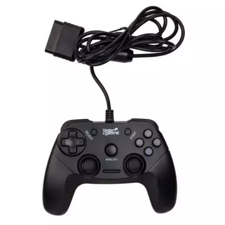 Manette Filaire pour Console PS2 PS1 Under Control Noire - 1115