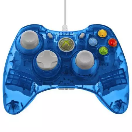 Manette Officielle Microsoft Xbox 360 Filaire - Bleu Rock Candy