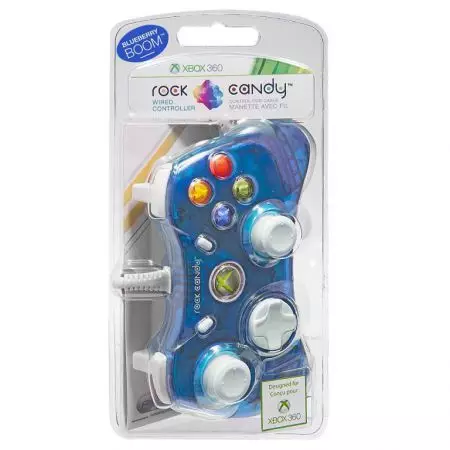 Manette Officielle Microsoft Xbox 360 Filaire - Bleu Rock Candy