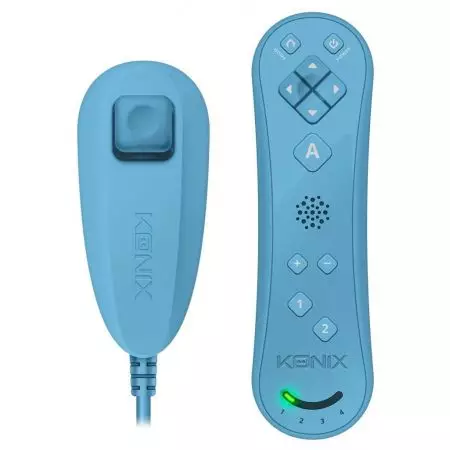 Manette Wiimote + Nunchuck Nintendo Wii & Wii u - Bleu - Konix