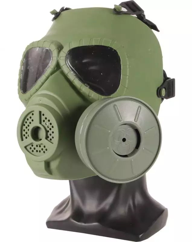 Masque à Gaz Intégral Rigide Toxique Biochimique Airsoft - Olive