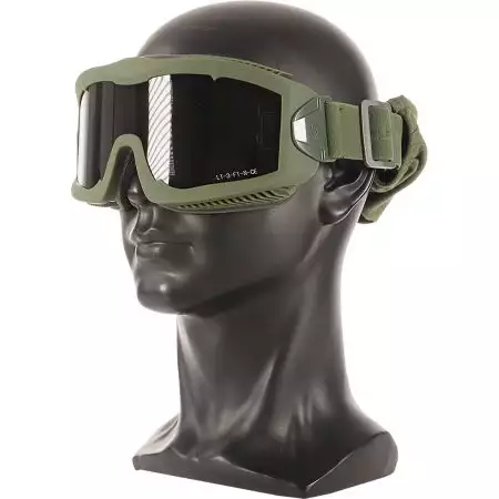 Masque AERO Antibuée - Ecran Fumé - Lancer Tactical - Olive