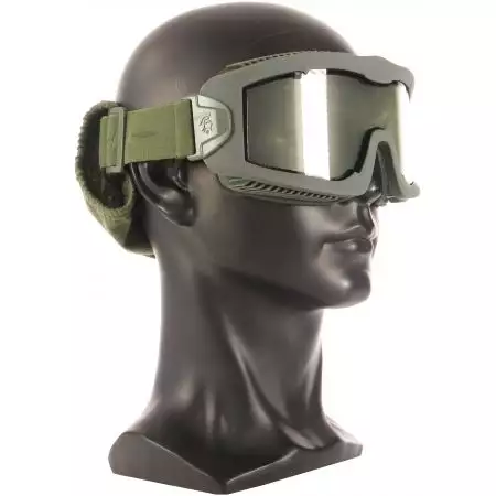 Masque AERO Antibu&eacute;e - Transparent - Lancer Tactical - Olive