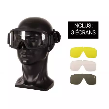 Masque Antibuée - 3 Verres - Delta Tactics - Noir