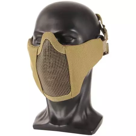 Masque de Protection Grillage EVO Stalker + Support Casque - Coyote