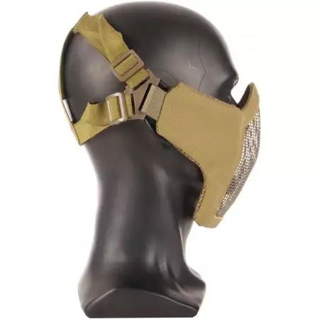 Masque de Protection Grillage EVO Stalker + Support Casque - Coyote