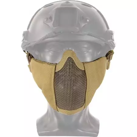 Masque de Protection Grillage EVO Stalker + Support Casque - Coyote