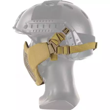 Masque de Protection Grillage EVO Stalker + Support Casque - Coyote