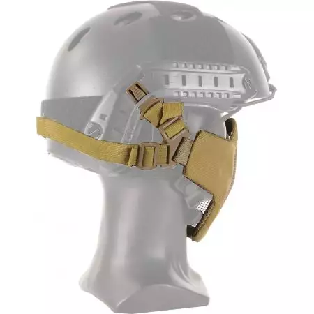 Masque de Protection Grillage EVO Stalker + Support Casque - Coyote