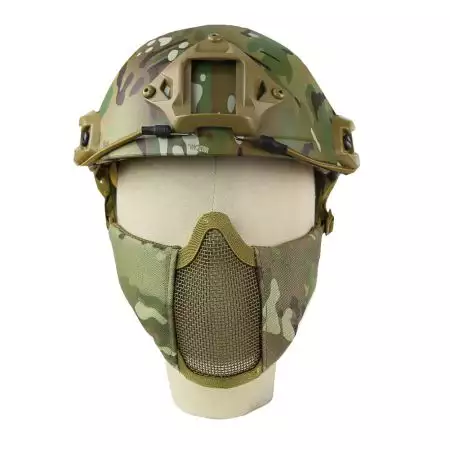 Masque de Protection Grillage EVO Stalker + Support Casque - Multicam