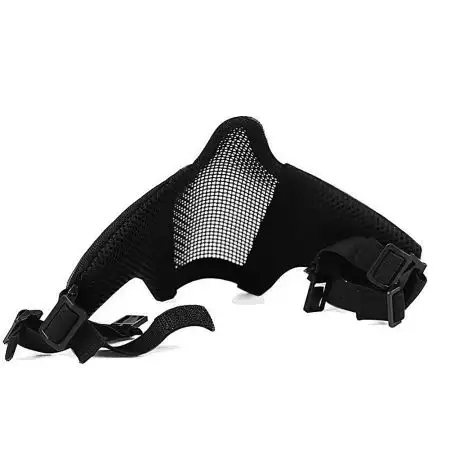 Masque de Protection Grillage EVO Stalker + Support Casque - Noir