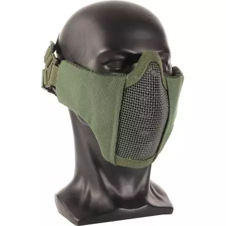 Masque de Protection Grillage EVO Stalker + Support Casque - Olive