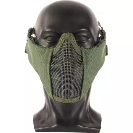Masque de Protection Grillage EVO Stalker + Support Casque - Olive