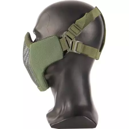Masque de Protection Grillage EVO Stalker + Support Casque - Olive