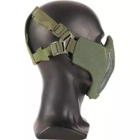 Masque de Protection Grillage EVO Stalker + Support Casque - Olive