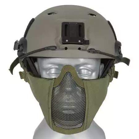 Masque de Protection Grillage Stalker Avec Support Casque - Olive