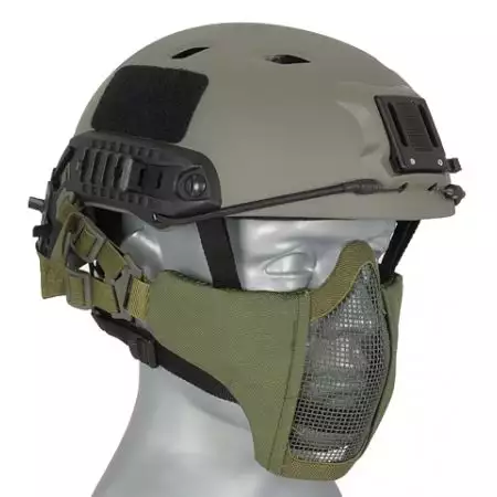 Masque de Protection Grillage Stalker Avec Support Casque - Olive