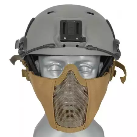 Masque de Protection Grillage Stalker Avec Support Casque - Tan
