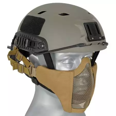 Masque de Protection Grillage Stalker Avec Support Casque - Tan