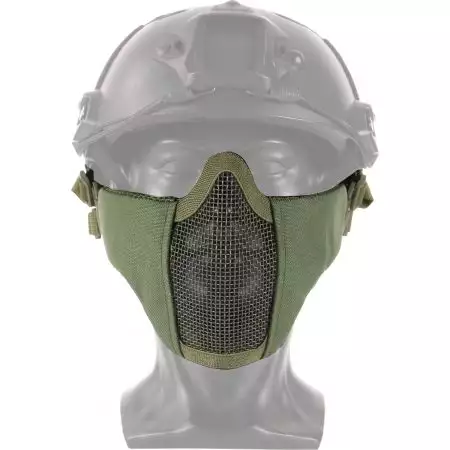 Masque Grillage Stalker de Protection Support Casque WoSport - Olive