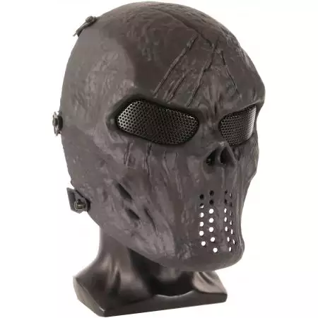 Masque Int&eacute;gral Rigide Blooded Skull WoSport - Noir