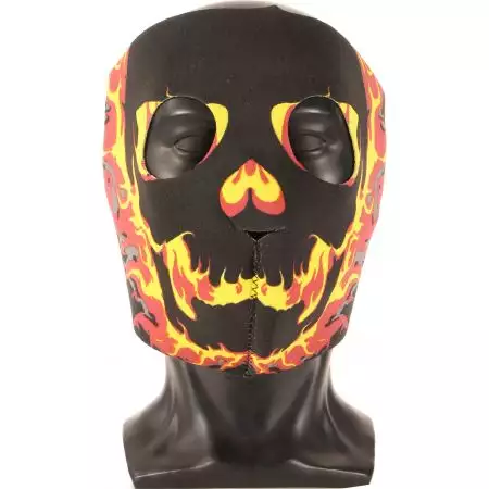 Masque Neoprene Protection Integrale Visage Fire Skull - Dmoniac