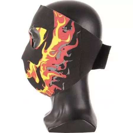 Masque Neoprene Protection Integrale Visage Fire Skull - Dmoniac