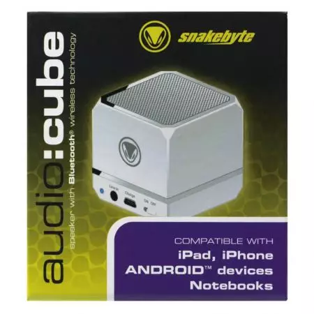 Mini Enceinte Portable Blanche Bluetooth Audio:Cube Smartphone & Tablette