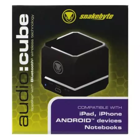 Mini Enceinte Portable Noire Bluetooth Audio:Cube Smartphone & Tablette