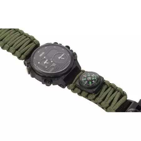 Montre de Survie Digitale & Analogique Multifonction Delta Tactics - Olive